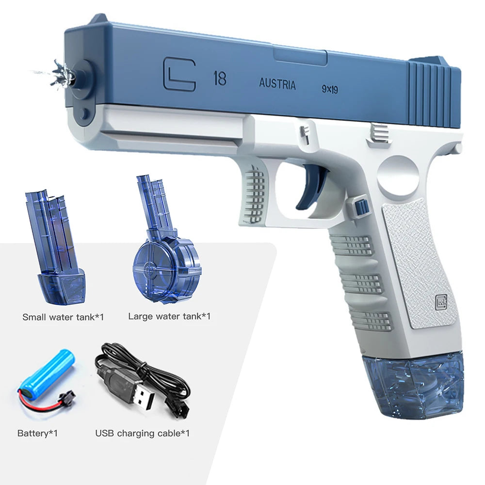 M416 Water Gun Electric Pistol Shooting Toy Full Automatic Summer Shoot Beach Outdoor Fun Toy For Children Boys Girl Adults Gift